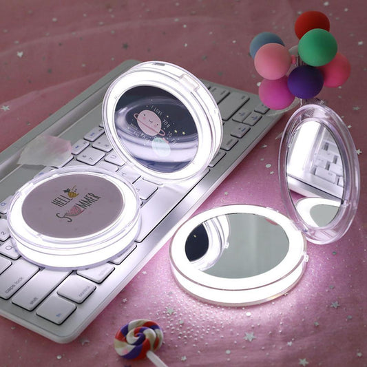 Rechargeable Mini LED Makeup Mirror with USB Cable